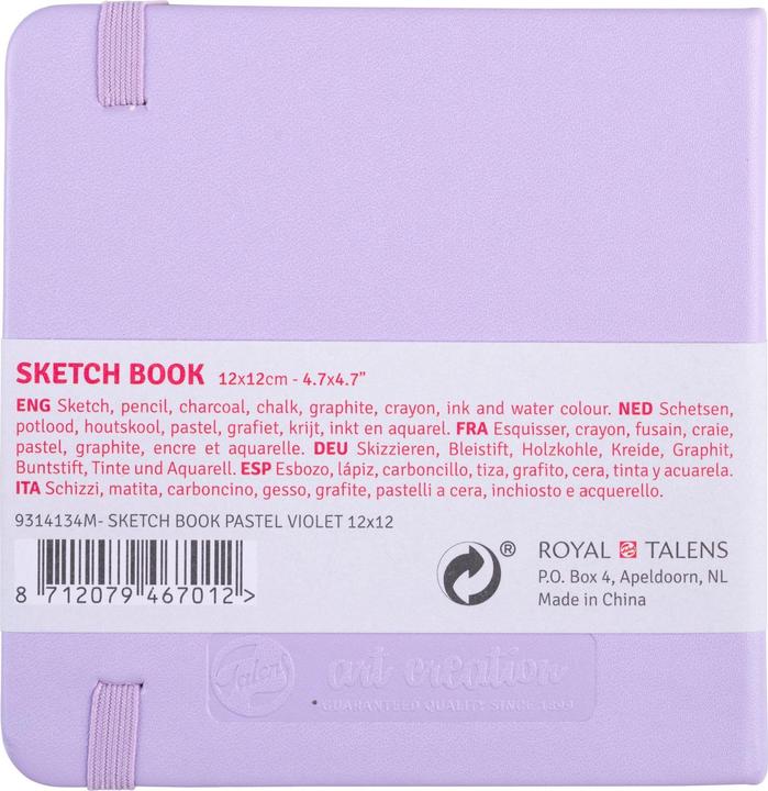 Produktbild Talens Malbuch 12 x 12 cm Violett (12 x 12 cm, Blanko, Harter Einband)