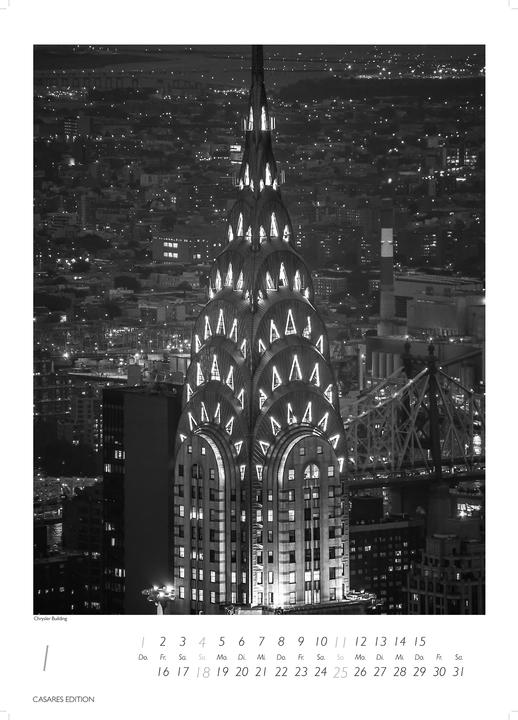 Produktbild New York schwarz-weiss 2026 L 59x42cm (Kein Einband, Deutsch)