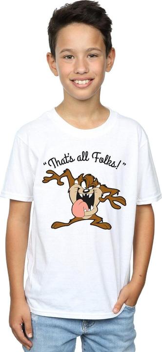 Immagine prodotto Looney Tunes Taz That's All Folks Maglietta Ragazzi (140, 146)