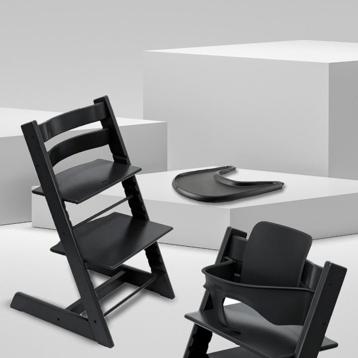 Produktbild Stokke Tripp Trapp Special Bundle 3, Schwarz (Hochstuhl Sitzerhöhung)