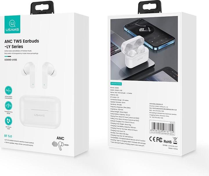 Actual product image Usams ANC Earbuds LY Series (ANC, 4.50 h, Wireless)