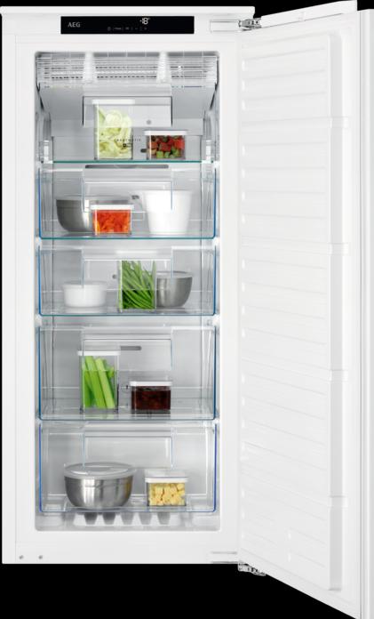 Image du produit AEG TAB7N12EF Congélateur encastrable / 1225 mm / 122 L / NoFrost / Alarme température / Porte fixe / (Encastrable, 122 l)