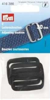 Produktbild Prym Leiterschnallen, schwarz 30 mm, Karte 2 Stk., Kunststoff