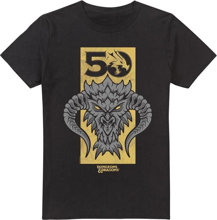 Immagine prodotto Dungeons & Dragons Maglietta 50° Logo Impilato Uomo (L)