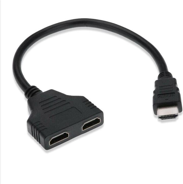 Image du produit Hermex HDMI Splitter Adaptateur 2en1 (1in/2out) Distributeur multi-connexion (0.30 m, HDMI)