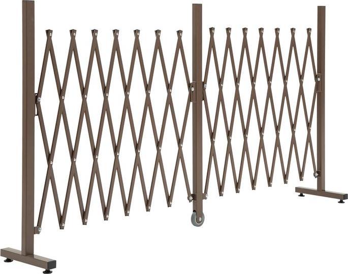 Immagine prodotto Swisshandel24 Barriera estensibile 52-405cm in alluminio marrone H103.5cm
