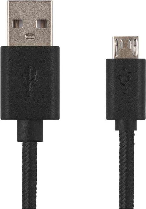 Emos USB cable 2.0 A plug - micro B plug 2m, black (2 m, USB 2.0)