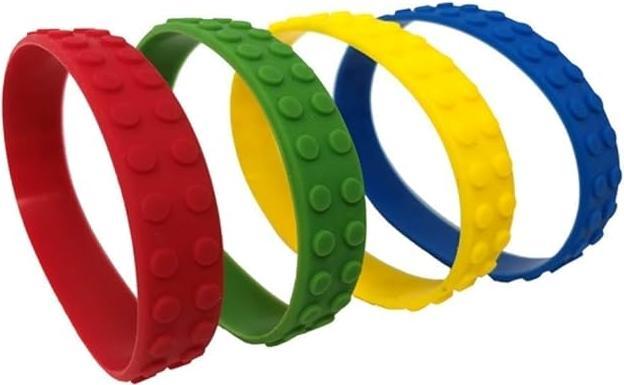 Playwrite GummiBausteinArmband (6er Pack) (100% synthetisches Material)