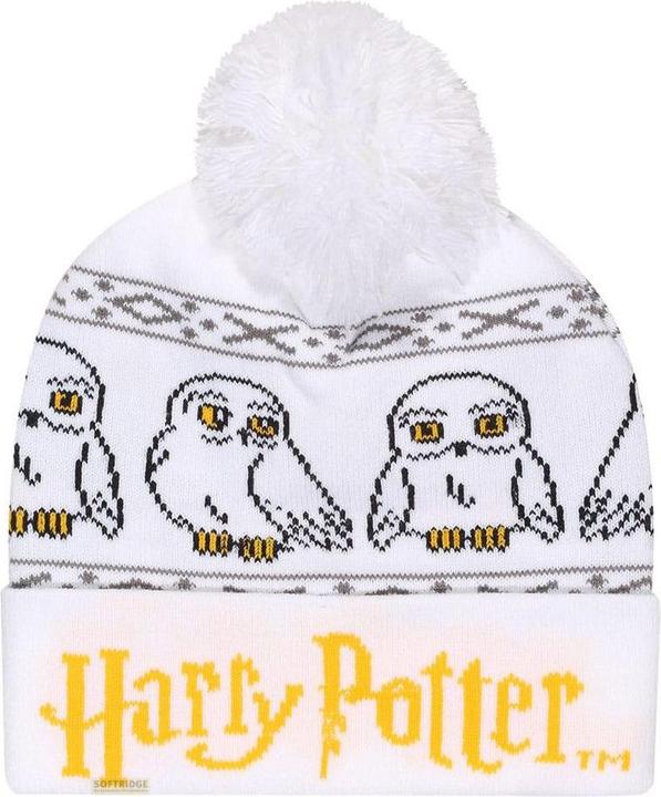 Actual product image Heroes Inc Harry Potter Pom-Pom Beanie Hedwig Snow
