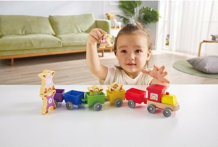 Actual product image Hape Monkey and Numbers Toy Train
