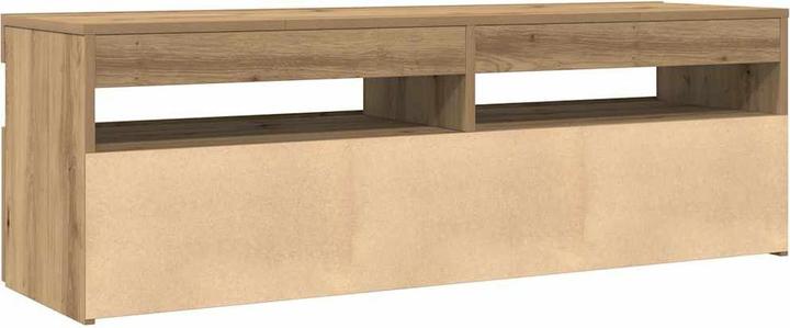 Actual product image VidaXL TV Schrank Lowboard Fernsehschrank Fernsehtisch mit LED Artisan-Eiche (120 x 35 x 40 cm)