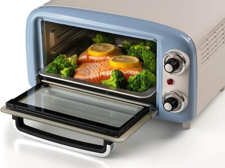 Produktbild Ariete Mini-Backofen Vintage Blue (wei?/hellblau, 800 Watt, 10 Liter)