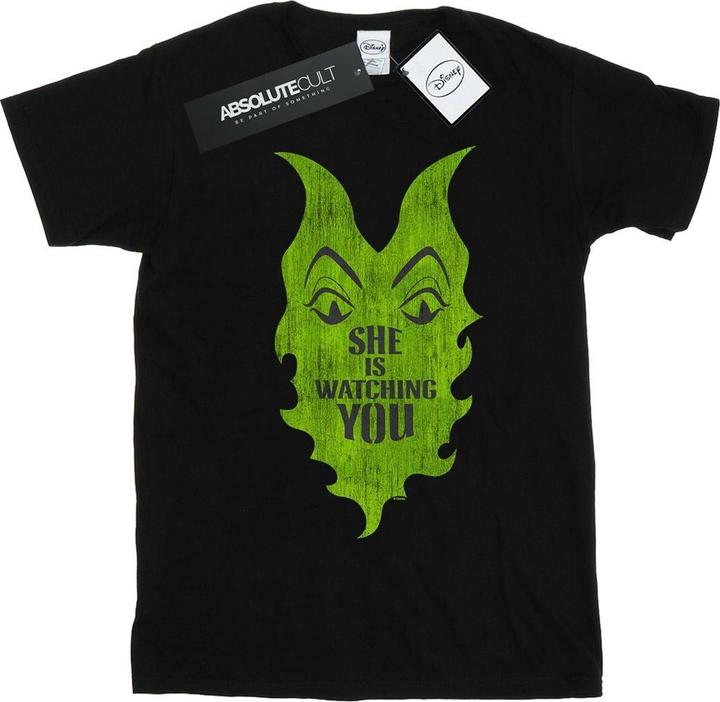Actual product image Disney Mens The Descendants Maleficent She Is Watching T-Shirt (XL)