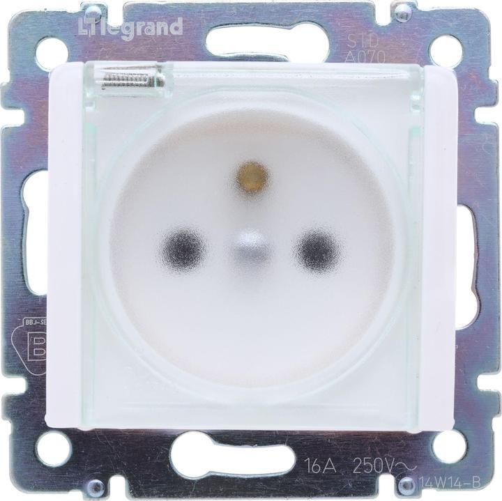Actual product image Legrand VALENA hermetic single socket with 16A IP44 white - 774221