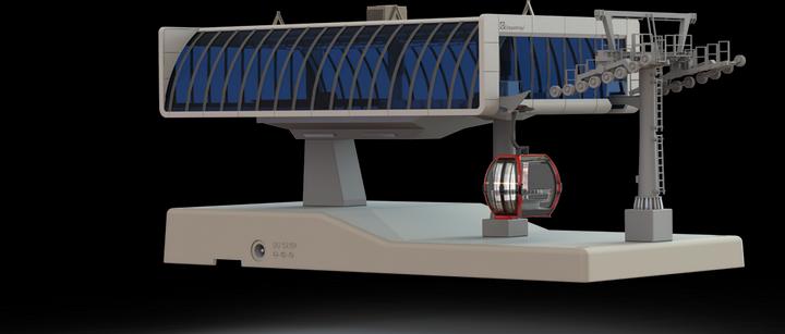 Actual product image Jägerndorfer Cableway H0 D-Line Set white/grey 6 Omega V+1 pcs.