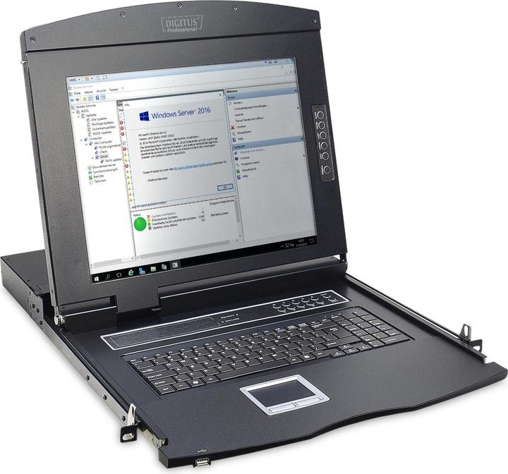 Digitus Modular console with 17" TFT (43,2cm), 8-port KVM & Touchpad, german keyboard
