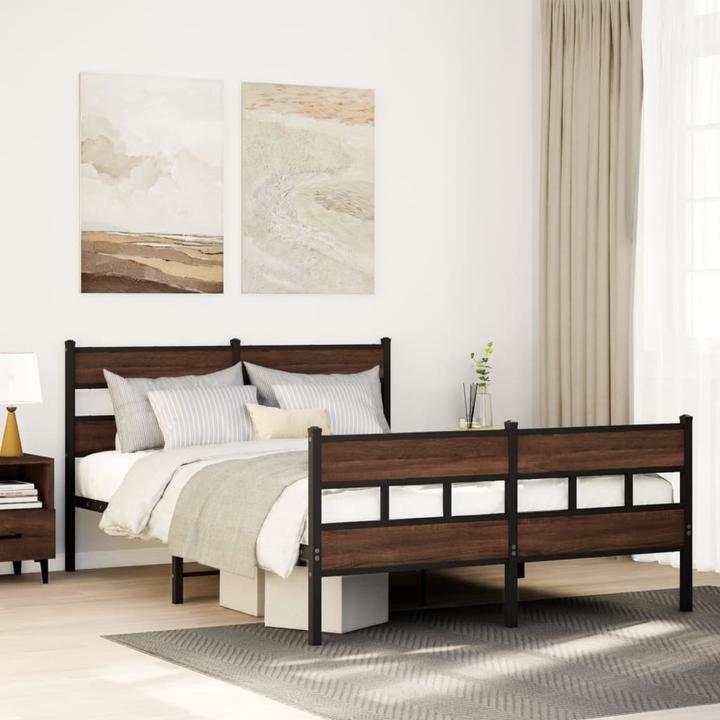 Produktbild VidaXL Metallbett Bett Bettgestell Lattenrost Doppelbett ohne Matratze 160x200cm (160 x 200 cm)