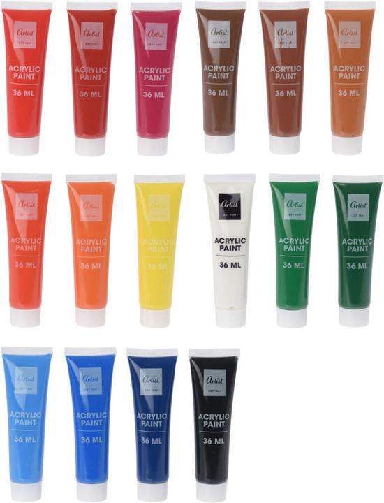 Image du produit Peinture acrylique (Multicolore, 576 ml)