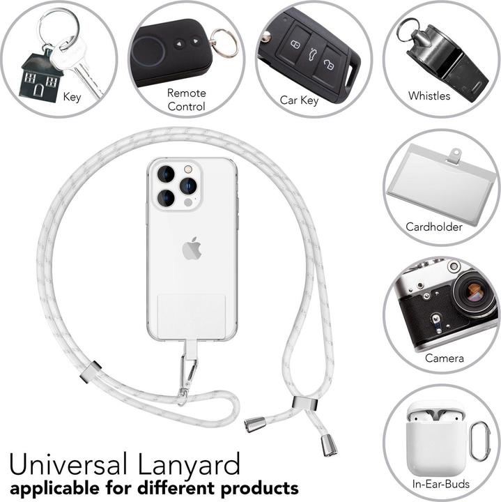 Actual product image Nalia Universal mobile phone necklace with pad