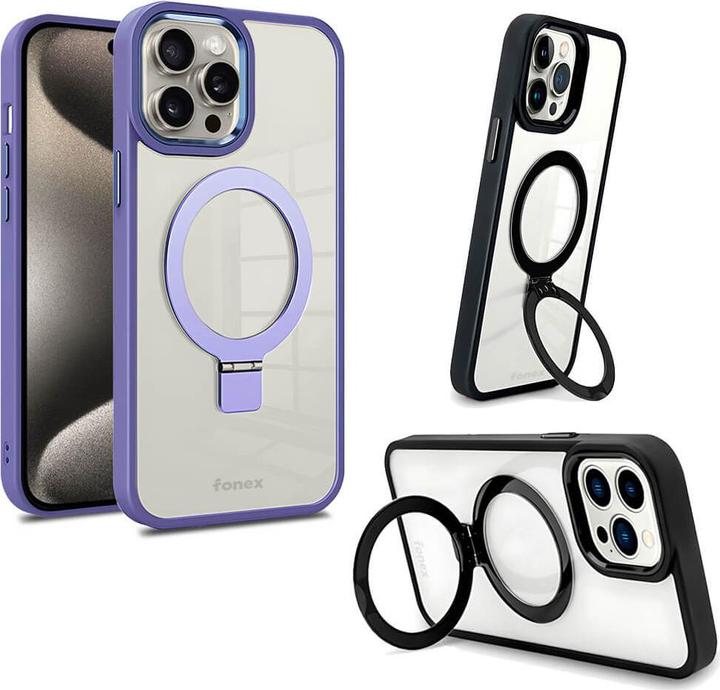 Actual product image Fongex iPhone 15 Pro Max - Fonex Kickstand case with magnet pink (Apple iPhone 15 Pro Max)