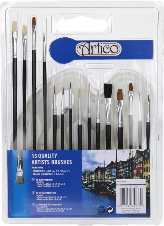 Produktbild Artico Pinsel und Palette, 16dlg.