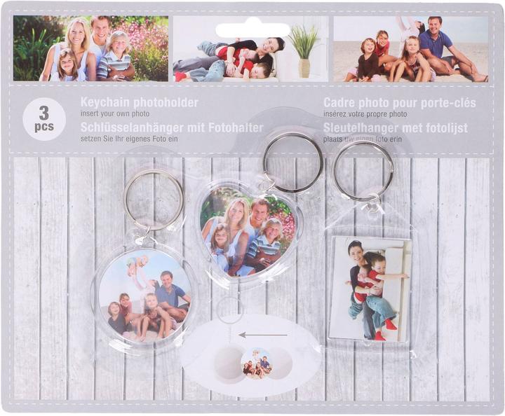 Porte-clés avec cadre photo, 3 pcs.