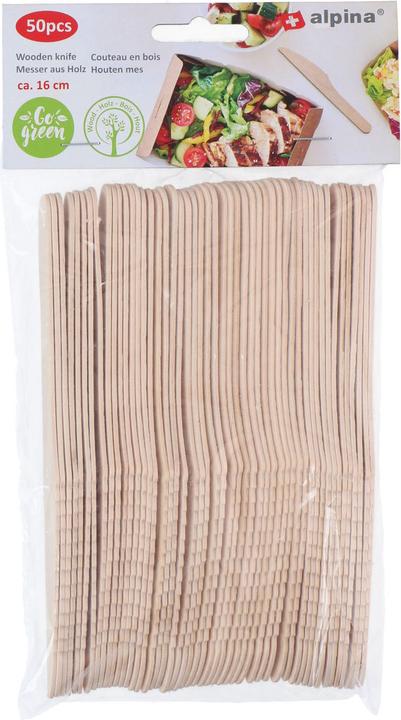 Actual product image Edco Disposable knife wood 16cm, 50pcs. (50 x)