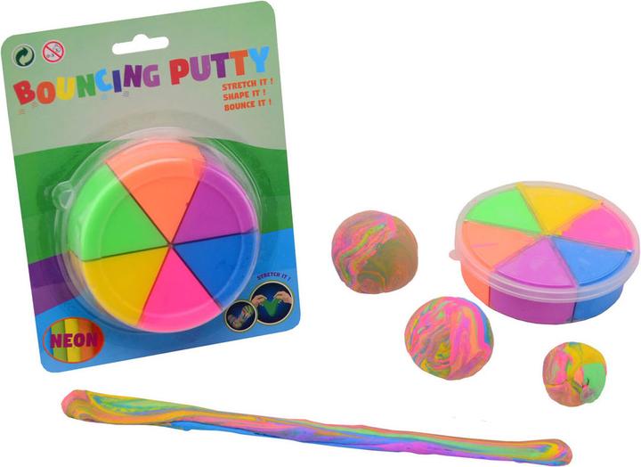Image du produit Johntoy Bouncing Putty 6 couleurs néon