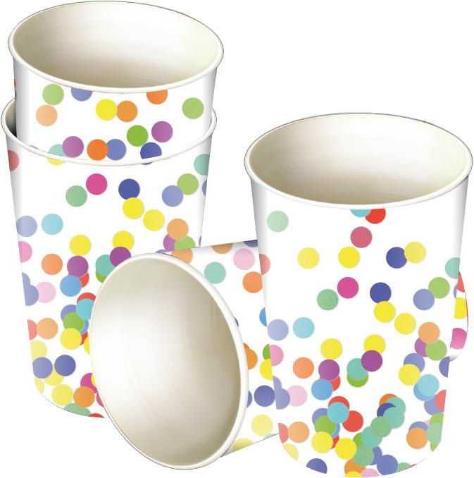 Actual product image Haza Witbaard Cups confetti, 8pcs. (8 x)