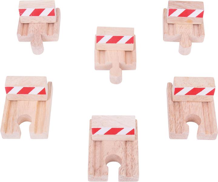 Rails shot wooden blocks, 6pcs.