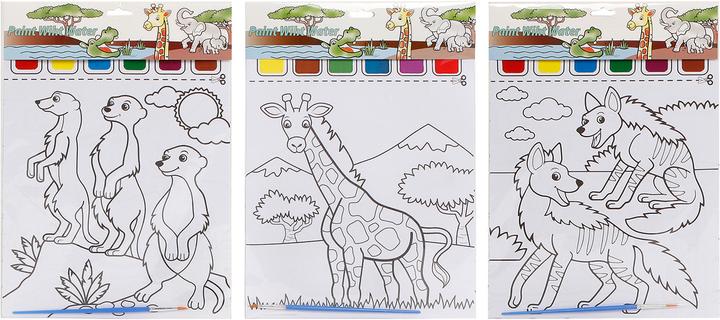 Actual product image Animals with Color Coloring Template