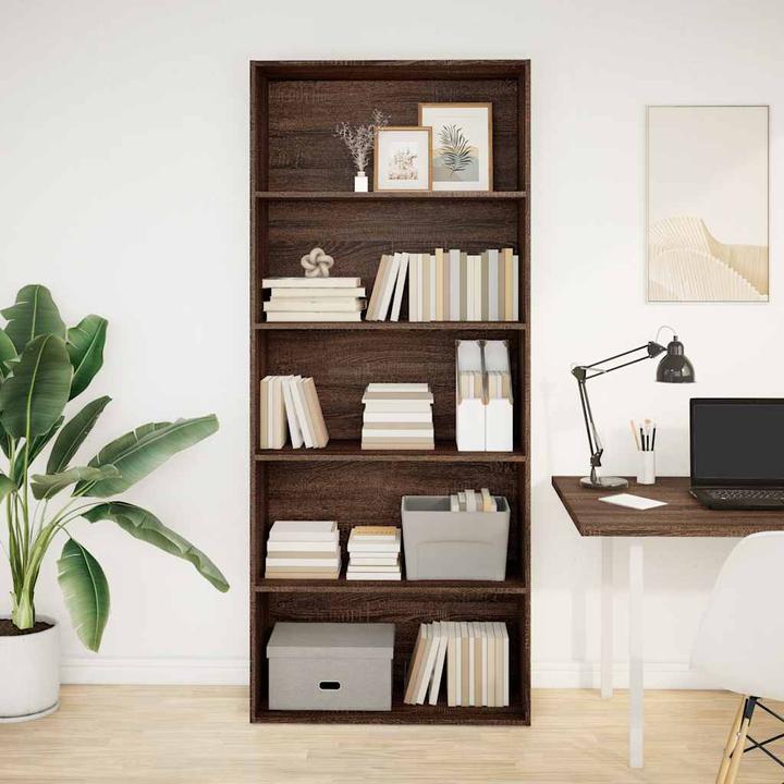 Image du produit VidaXL Bücherregal Bücherschrank Standregal Raumteiler Braun Eichen-Optik (80 x 30 x 189 cm)