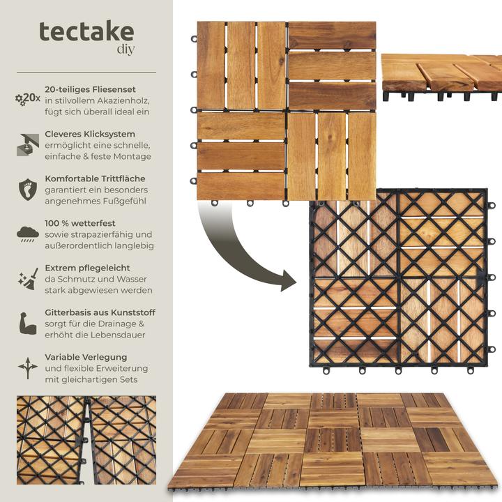 Produktbild tectake Tabula (20 x, 31 x 31 cm)