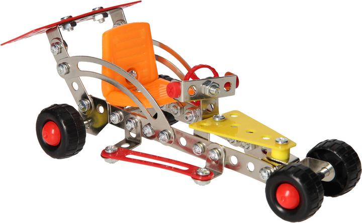Actual product image Klq Construction metal racing car, 109 pcs.