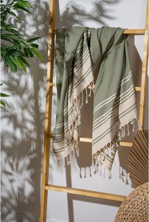 Actual product image Foutastic Strandtuch New Diamond Dark Green, Schnelltrocknend: Ja (90 x 170 cm)