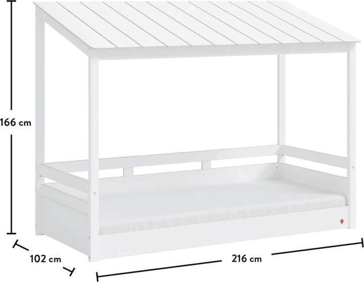 Immagine prodotto Cilek Letto Montes White House con tetto (90 x 200 cm)