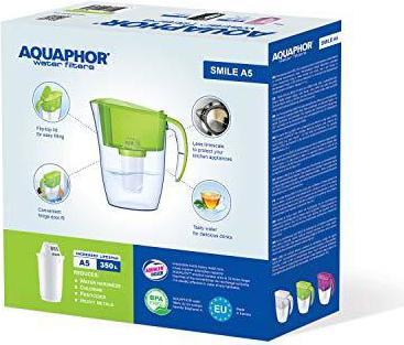 Actual product image Aquaphor filter jug Smile jug, lime + A5 Mg cartridge