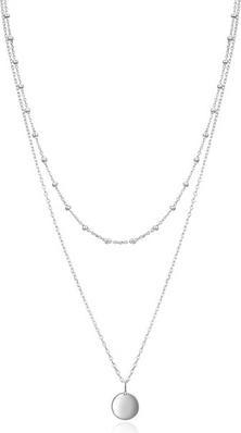 Beneto Stylish double silver necklace AGS1518/55