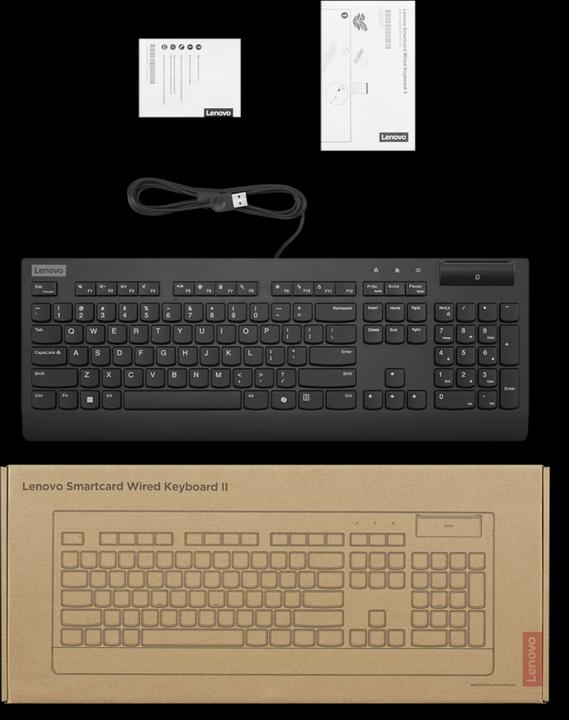 Produktbild Lenovo Smartcard Wired keyboard II-German (DE, Kabelgebunden)