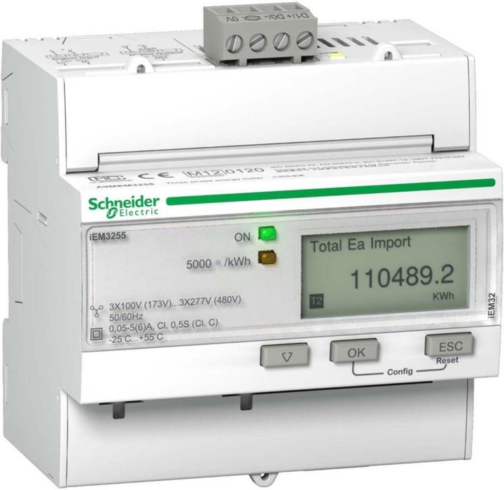 Actual product image Schneider Electric Acti9 iEM3200 Energy Meter Modbus MID