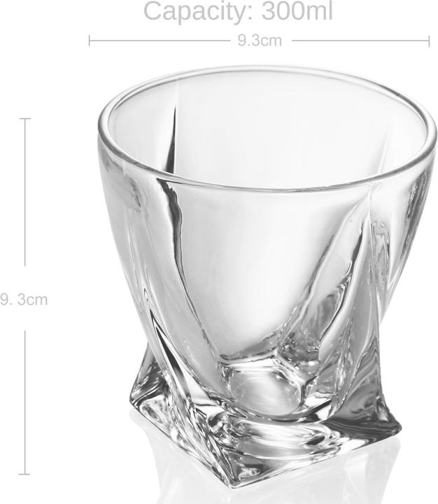 Actual product image Intirilife 4x Whisky Glass 'TWISTED (4 x, Whisky glass)