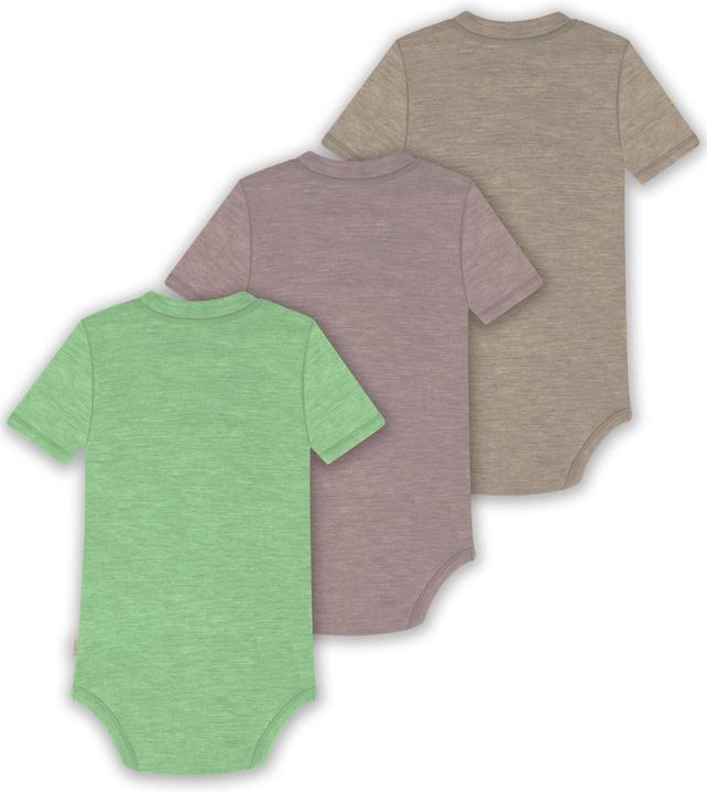 Actual product image Normani Set of 3 baby merino short-sleeved body "Tihoi" - 9323 (80)