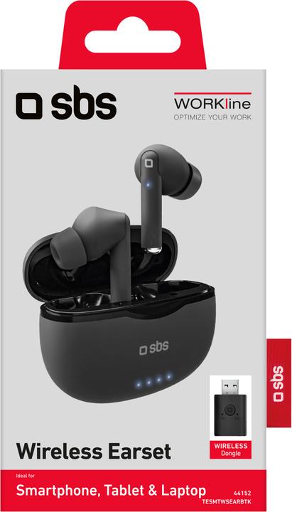 Image du produit SBS Ecouteurs TWS avec récepteur USB sans fil (6 h, Sans fil)