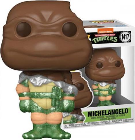 Actual product image Funko POP! TV: Teenage Mutant Ninja Turtles (TMNT) - Michelangelo - Easter Chocolate - TMNT Retro/Cl