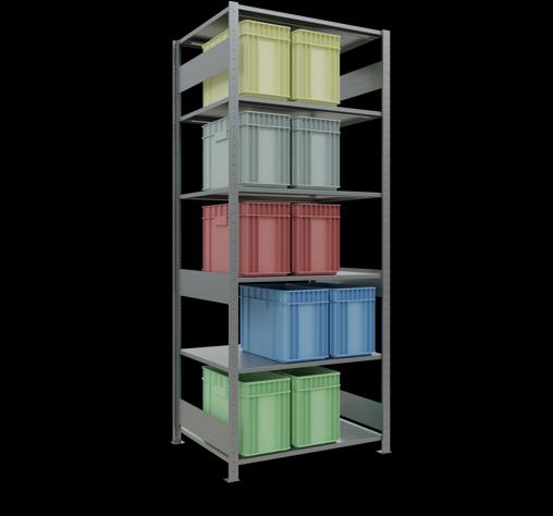 Immagine prodotto Schulte Lagertechnik Sistema di scaffalature di base senza viti MULTIplus150 con ripiani di lunghezza
