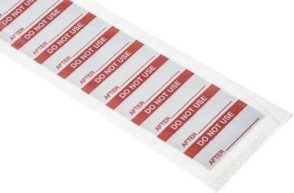 Actual product image Rs Pro Red writeon metallised label 'DO NOT USE