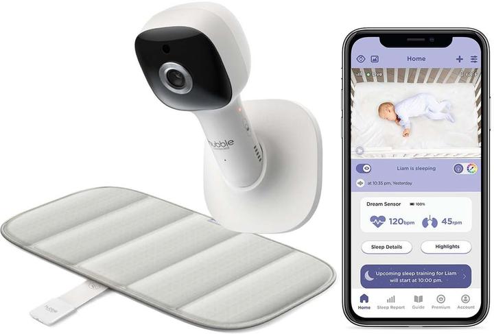 Image du produit Hubble Connected Dream Plus Capteur mat avec caméra Wi-Fi (Babyphone Audio, 300 m)