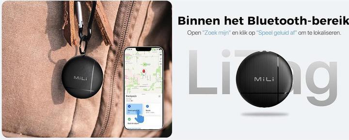 Produktbild Mili LiTag Android - Black - 1 Pack
