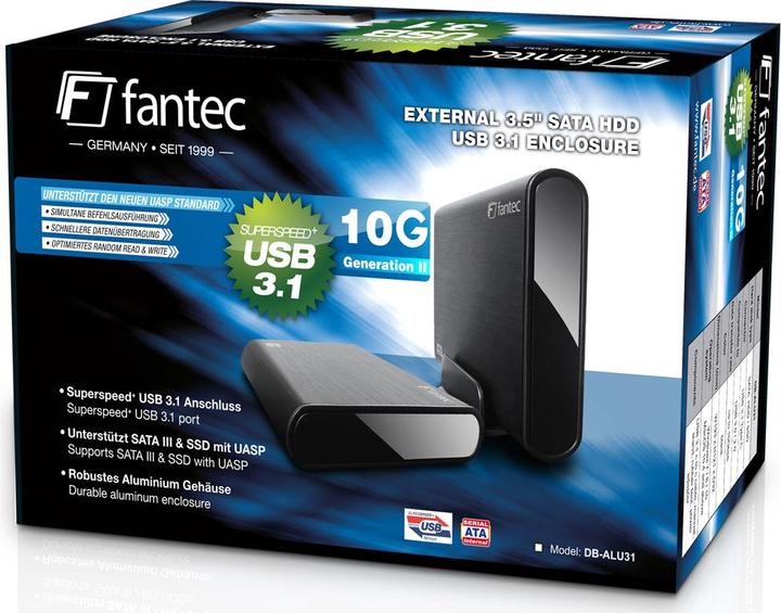 Produktbild Fantec Fantecdb-Alu31 Aluminium Case (3.5")