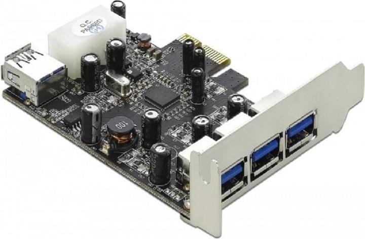 Productafbeelding Delock PCI-E kaart > 3 x extern + 1 x intern USB 3.0
